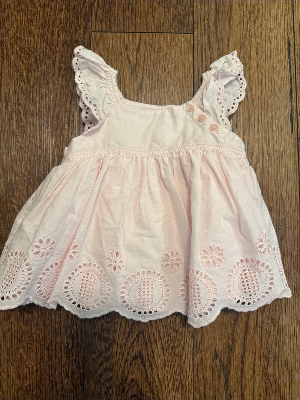 GAP Light Pink Eyelet Cotton Sundress